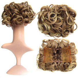 Faringoto Messy Bun Curly Updo Chignon Hairpiece