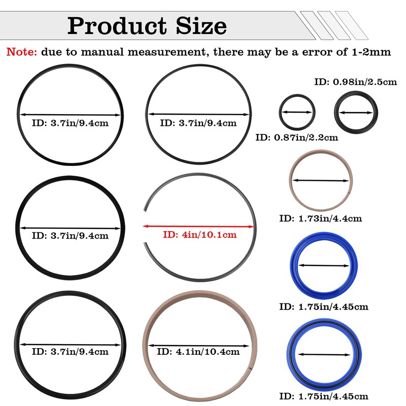Hydraulic Log Splitter Cylinder Rebuild Seal Kit, Splitter Accessories Replacement,