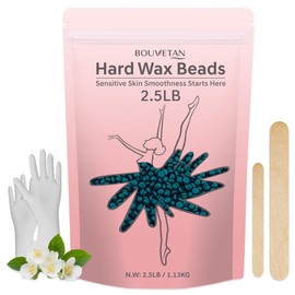 Hard Wax Beads, 2.5 lb Brazilian Waxing Beans for Hair Removal, Bulk Waxing Beads for Sensitive Skin, Bikini, Legs, Face Underarm and Full Body (Jasmine)
