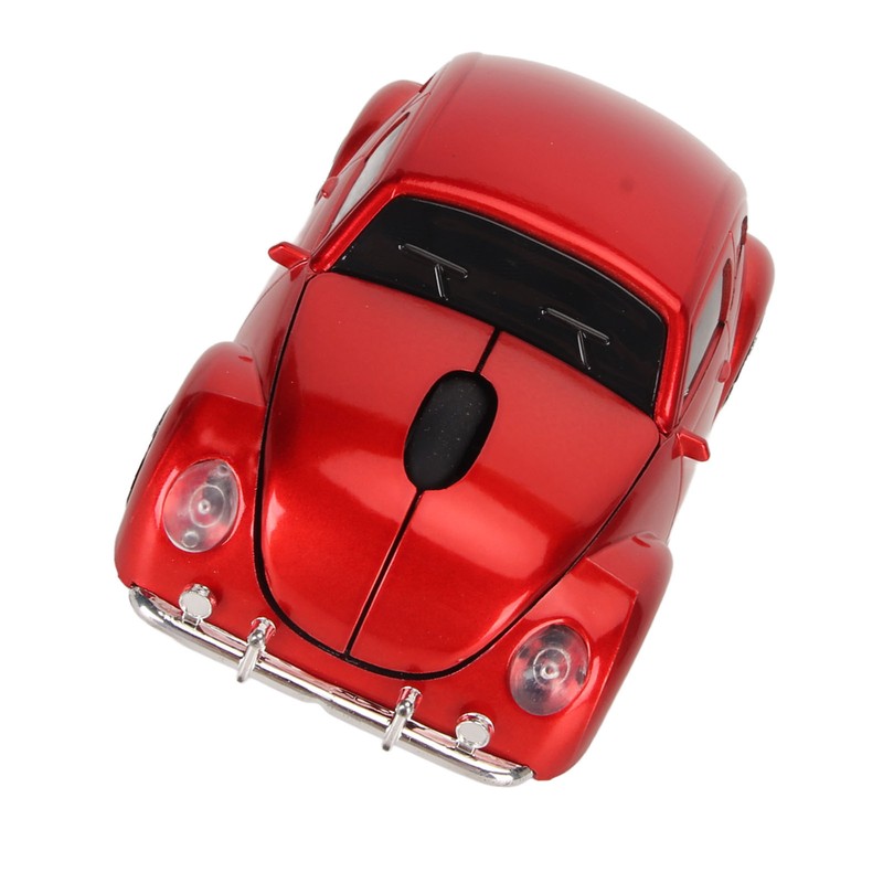 Wireless Mouse Red Sports Car Style 2.4GHz USB Receiver 1600DPI
