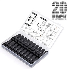 Malandra 20 Pack Low Voltage Wire Connector, Landscape Light Fastlock Connectors for Path Lights Outdoor Spotlight 12-14 Gauge Cable Malibu Paradise or Other Low Voltage Lighting(20PACK-Black)