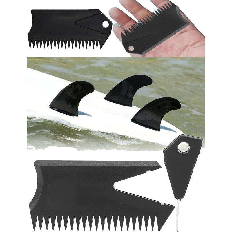 4 Pack Wax Comb with Fin Key, SUP Surf Board