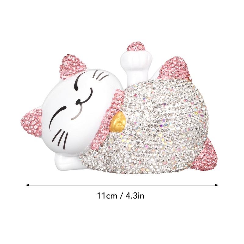 Lucky Cat Ornaments Solar Power Waving Arm Lucky Cat Statue