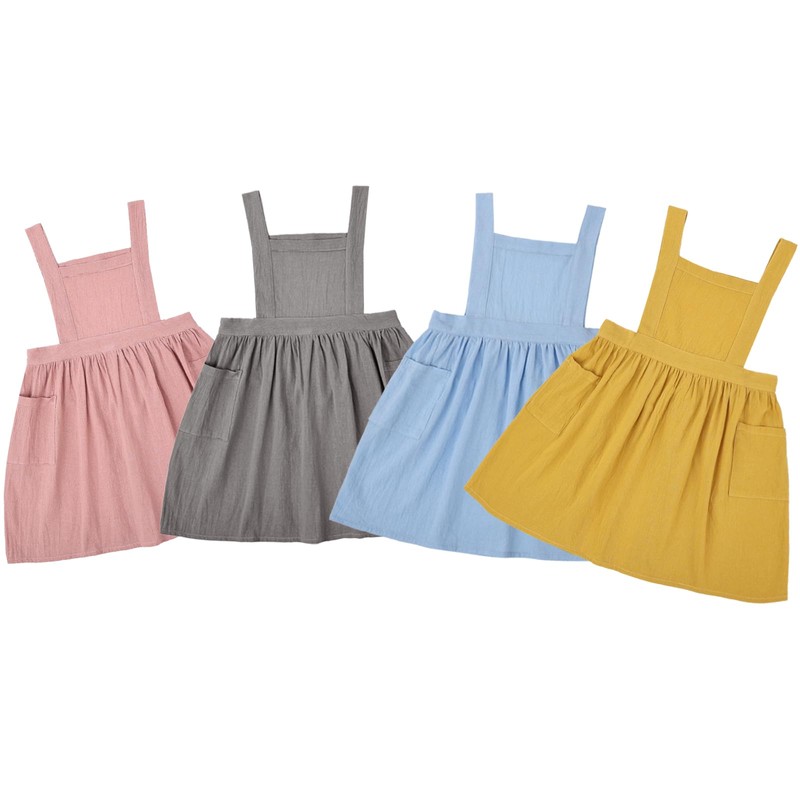 Surblue Kids Retro Aprons Pinafore Apron for Girls Boys Cotton