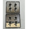 (2) Two Four XLR Double Wall Plates w/Neutrik NC3FD-L-1 Female