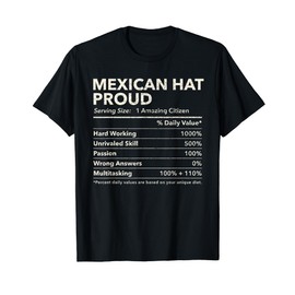 Mexican Hat, Utah Proud Nutrition Facts T-Shirt