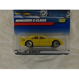 Hot Wheels Mattel 1999 1:64 Scale Yellow Mercedes C-Class Die Cast Car Collector #1015