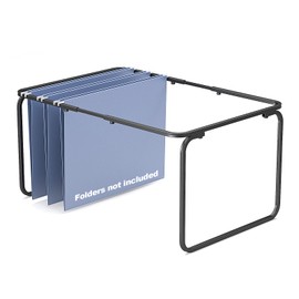 TOPCJ Legal/Letter Size Hanging File Folder Frame,Adjustable Length 16 to 25 inches,Heavy Duty Steel File Cabinet/Drawer Organizer Insert,Hanging Folder Holder for Desktop,12.598" W X 9.45" H,1 Pack
