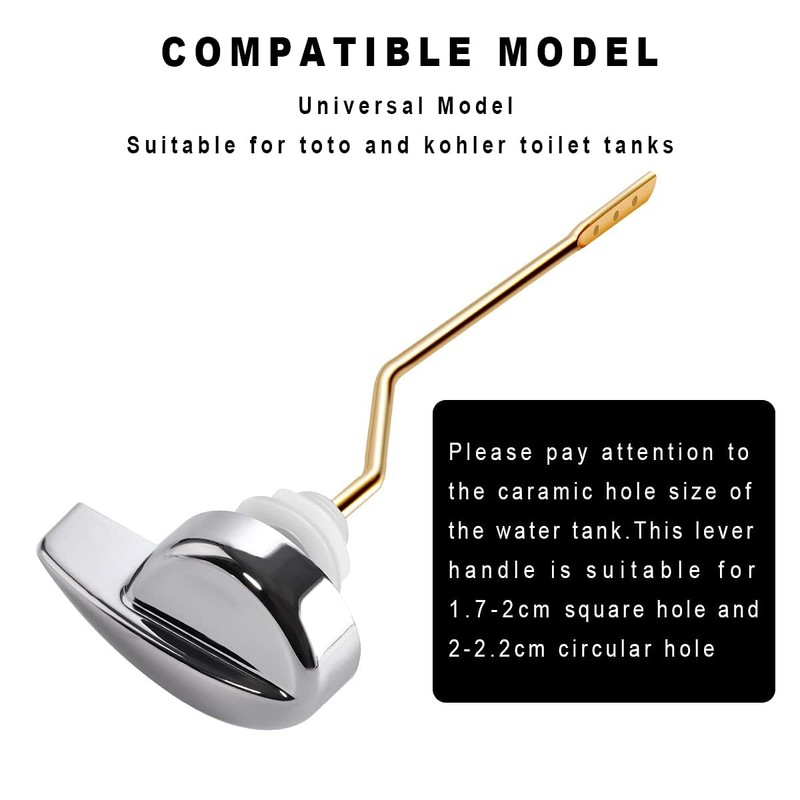 PDFans Toilet Handle Replacement Kit, Side Mount Toilet Flush Handle