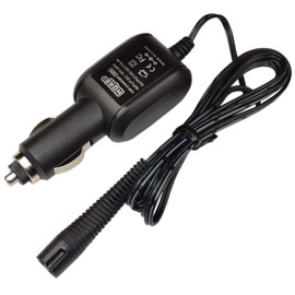 HQRP 12V Car Charger for Braun Series 7 9 3 5 1 Series 3 Model 330s-4, 320s-4, 3020s Type 5415, Cruzer-4 Cruzer-6 SmartControl3 Model 4846 Type 5746 Shaver AC Adapter Power Cord + Cleaning Brush