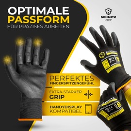 SCHMITZ.Tools Assembly Gloves [Professional] - Mechanic Gloves Work Gloves Men Size 9-5 Pack - Men's Gardening Gloves - Work Gloves Women - Protective Gloves - Work Gloves