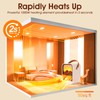 ZJFLNZYC Portable Mini Electric Fireplace Heater,Small Room Space Heaters for