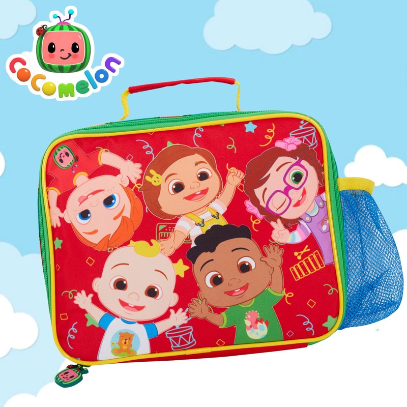 CoComelon Boys Girls Lunch Bag with Bottle Holder Kids JJ