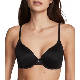 Victoria's Secret Perfect Coverage T Shirt Bra, Full Coverage, Lightly Lined, Adjustable Straps, Bras for Women, Body by Victoria Collection, Black (36C)