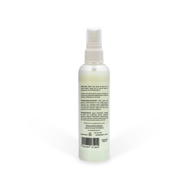 Loción astringente para cutis graso o antiacné 125 ml Beohemp