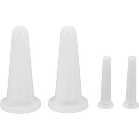 4Pcs Transparent Massage Cupping Set Silicone Mini Facial Cups Face Massager Helper Skin Care Neck Back Eyes Massaging Cup Safe to Use, Facial Care,Anti-Aging Beauty Tool,Health Care Products