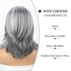 LEOSA Gray Ombre Wig - Light Grey & Black Curly