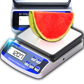 Retoo Digital Kitchen Scales Made of Stainless Steel, Load up to 15 kg, Digital Scales with LCD Display, Scales with Tare Function and Count Function, Perfect for Kitchen, Shop