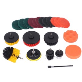 22pcs Drill Brush Attachments Set Multipurpose Power Scrubber Cleaning Kit for Bathroom Kitchen Car