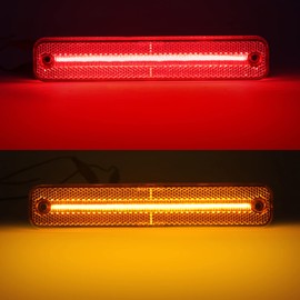 Aexploer LED Side Marker Lights Compatible with F100/150/250/350 1973-1979,for Econoline E100/150/250 1975-1991,for Bronco 1978-1979,Side Markers Lamps Lights Assembly(Clear Lens)