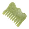 Healvian 1pc Natural Jade Massage Comb for Scalp Relief and
