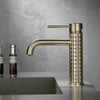 Bathroom Faucet Gold Bathroom Sink Faucet, One Hole Carved Vanity
