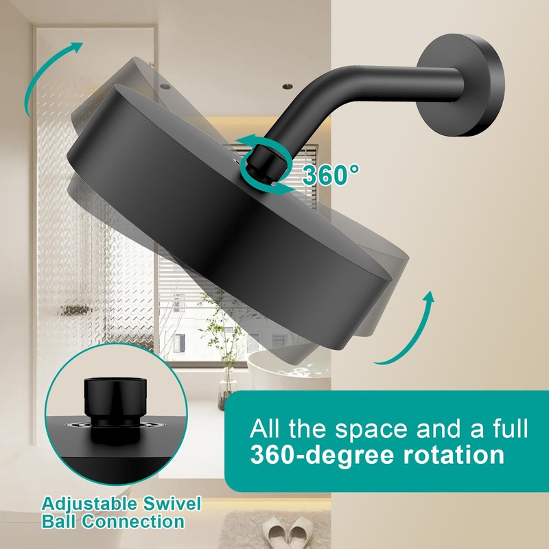 Rainfall Shower Head - 8" Thickened High-Pressure Shower Heads with