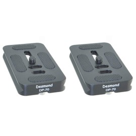 Desmond 2 Pack DP-70 70mm QR Lens Plate Arca/RRS Compatible Dual Dovetail & D-Ring P70 DP70