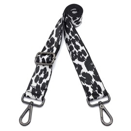 Wallet Replacement Strap, Crossbody Handbag Strap, Striped, Wide, Adjustable, Nickel Buckle, 10