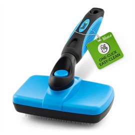 BOSHEL Dog Slicker Brush - Self Cleaning Brush - Cat & Dog Grooming Brush for Small, Medium & Large Pets - Pet Slicker brush for Detangling Hair, Removing Matted Fur, Combing Undercoats & Dog Massage