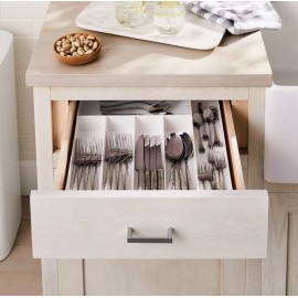 Brightroom 6-Compartment Drawer Organizer White - New