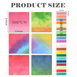 BAYTORY 500 Sheets Transparent Sticky Notes, 3 x 3 Glitter Clear Memo Pads, Translucent Self-Stick Index Tabs, See Through Self-Adhesive Note for Bible Accessories (Multicolor Gradient)