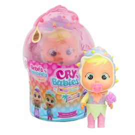 CRY BABIES Magic Tears Tropical Shiny Shells Sandy Collectible Doll that Cries Frothy Tears - with 8 Accessories - Toy and Gift for Girls and Boys from 3 Years