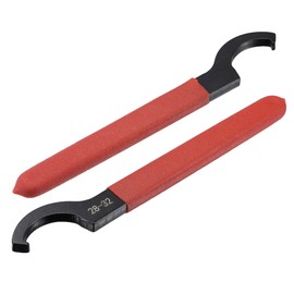 sourcing map C Hook Wrench Collet Chuck for Round Nut with Non-Slip Handle 28-32 mm