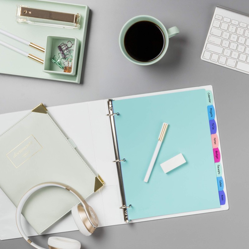 Avery Write & Erase Dividers for 3 Ring Binders, 8