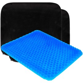 Gel Cushion, High Breathability, Honeycomb Structure, High Resilience, Zero Gravity Cushion, Four Seasons, Seat Cushion, Cover Included, For Home Work, Telework, Office, Car, Chair (Set of 1)