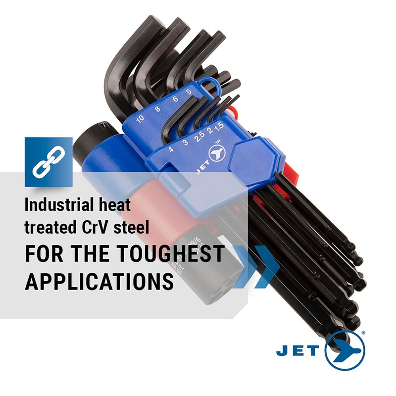 JET SAE & Metric Ball Nose Hex Key Set -