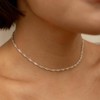 925 Sterling Silver Singapore Chain Lobster Clasp 3mm Necklace for