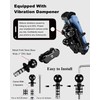 BRCOVAN Motorcycle Fork Stem Phone Mount with Vibration Dampener &