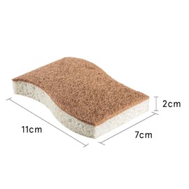 Kandid Eco-Friendly Biodegradable Sponge Set Of 12 Sponges | Coconut Fibre & Wood Cellulose | Latex Free | Quick Drying | Odor Free