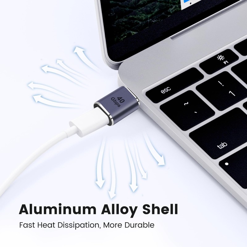 leizhan 40Gbps Type C Adapter, Straight and 90 Degree (2