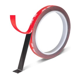 HIKIYEAT Double Sided Foam Tape,Heavy Duty,Waterproof Mounting Tape,Heat Resistant,Outdoor,Double Sided Tape for Walls, Sticky Adhesive Tape for Car,Photo Handing,LED Strip Lights,Home(0.4”x9.8FT)