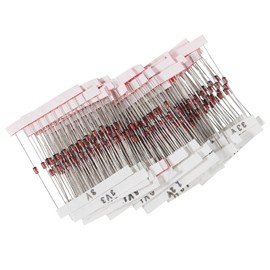 AEDIKO 30 Value 300pcs 1W Zener Diodes Assortment Kit 3V 3.3V 3.6V 3.9V 4.3V 4.7V 5.1V 5.6V 6.2V 6.8V 7.5V 8.2V 9.1V 10V 11V 12V 13V 15V 16V 18V 20V 22V 24V 24V 7V 30V 33V 36V 39V 43V 47V