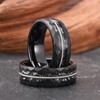 Concept Knight Tungsten Carbide Rings for Men Black Hammered 8mm