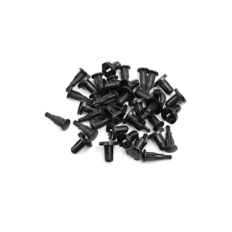 X AUTOHAUX 10pcs 10mm Hole Black Car Fender Bumper Plastic