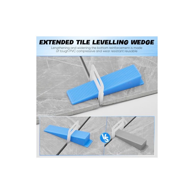 Saker Tile Leveling System 1/16 Inch with Tile Plier, 500pcs