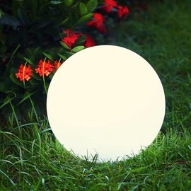 Mr.Go 8-inch Solar Globe Light, RGB Solar Ball Light with Remote/Button Control, Outdoor LED Solar Orb Light with 16 Colors & 4 Modes, for Garden Patio Yard Pathway Ambience Landscape Lighting