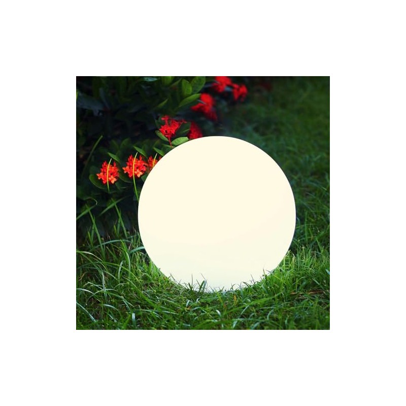 Mr.Go 8-inch Solar Globe Light, RGB Solar Ball Light with