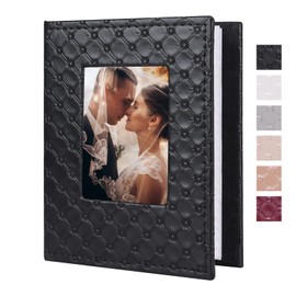 RECUTMS Photo Album 4x6 100 Pockets Photos, Button Grain PU Leather Photo Books Small Picture Album for Baby Family Wedding Christmas Photo Albums Holds 100 Vertical Photos （Grey）