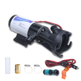 Roauend Waste Pump for RV,Macerator Pump for RV,12V 12GMP Quick Release Sewage Pump with Garden Hose Discharge Port for Boat,Marine